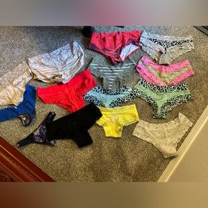 14 pairs of used Victoria’s Secret pink panties